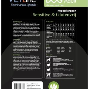 Futter von Vet-Line, Hund, Adult Sensitive, Glutenfrei Hypoallergen