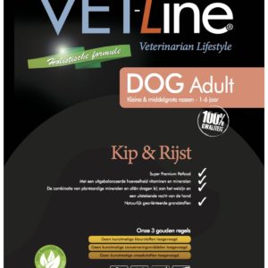 Futter von VET-Line, Hund, Adult, Huhn & Reis , kleine und mittelgroße Rassen