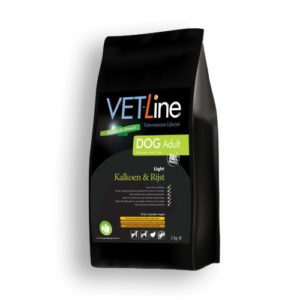 Futter von Vet-Line, Adult, Hund, Pute und Reis, Light